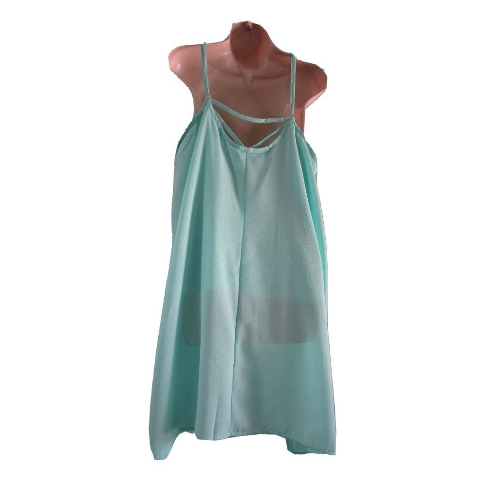 Maze Collection Mint Green XL Dress Side Tail  Partially Lined Poly Crepe NWT - Picture 3 of 12